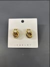 Paslanmaz Çelik Gold-Silver Geçişli Vintage Kadın Küpe