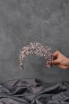 Pudra Arden Kristal Boncuklu Saç Bandı ve Gelin Kına Tacı