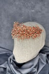Rose Rengi Elisa Boncuklu Gelin Kına Tacı Saç Ve Türban Aksesuarı