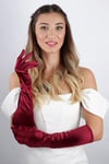 Saten Uzun Abiye Eldiven Opera  38 Cm Boy Nişan Düğün Balo Gece Elbisesi Şık Aksesuar