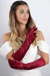 Saten Uzun Abiye Eldiven Opera  38 Cm Boy Nişan Düğün Balo Gece Elbisesi Şık Aksesuar