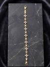 Toptan 316L Çelik Gold Dikey Baget Zirkon Taşlı Modern Kadın Bileklik