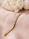 Toptan 316L Çelik Gold Üçgen Formlu Zirkon Taşlı Kadın Bileklik
