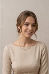 Toptan Gold Baget Zirkon Taşlı Minimal Kolye