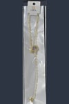 Toptan  Gold Dikey Çift Zirkon Taşlı Minimal Kolye