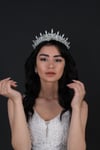 Trend Model Gümüş Taşlı Gelin Tacı