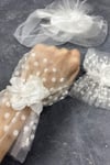 Vualet Nikah Şapkası Gelin Aksesuarı Ve Lavin Taşlı Çift Bilek Aksesuarı