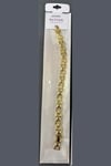 Xuping Toptan Geometrik Bakla Model Zirkon Taşlı Gold Bileklik