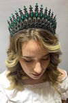 Yeşil Henna Model Gelin Kına Tacı