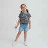 Çocuk Bağlama Detaylı Crop Tshirt CB1021