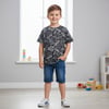 Çocuk Baskılı Siyah Renk Tshirt CB1027