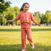 Çocuk Beli Lastikli Crop 2'li Takım CB1019