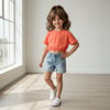Çocuk Beli Lastikli Crop Tshirt CB1020