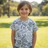 Çocuk Beyaz Baskılı Tshirt CB1023