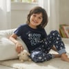 Çocuk Cloud Baskılı Lacivert Renk 2'li Takım CB1043