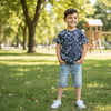 Çocuk Siyah Baskılı Tshirt CB1022