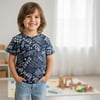 Çocuk Siyah Baskılı Tshirt CB1022