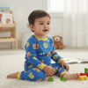 Erkek Bebek Pamuklu Kumaş Baskılı 2'li Takım CB1112