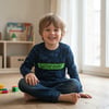 Erkek Çocuk Baskılı Lacivert Renk Uzun Kollu Tshirt CB1042