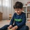 Erkek Çocuk Baskılı Lacivert Renk Uzun Kollu Tshirt CB1042