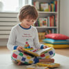 Erkek Çocuk Pamuklu Kitap Kule Baskılı Uzun Kollu 2'li Takım CB1092