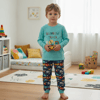 Erkek Çocuk Pamuklu Rainbow Track Baskılı Uzun Kollu 2'li Takım CB1081