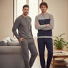 Erkek Pamuklu Bohçalık Ve Çeyizlik 2 Adet 2'li Pijama Takımı BB2478