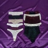 Kadın  10'lu Paket Karışık Renk Hipster String Tanga Checky Brazilian Külot BB2471