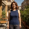 Kadın Basic Kolsuz İçi Yarım Astarlı Tshirt BB2538