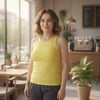 Kadın Basic Kolsuz İçi Yarım Astarlı Tshirt BB2538