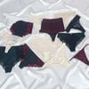 Kadın Pamuklu 10'lu Paket Karışık Renk Hipster String Tanga Checky Brazilya Külot BB271