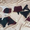 Kadın Pamuklu 10'lu Paket Karışık Renk Hipster String Tanga Checky Brazilya Külot BB271