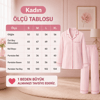 Kadın Pamuklu Yakası Düğmeli Cepli Hediyelik Bohçalık Ve Çeyizlik Siyah Renk Pijama Takımı AL507 V1
