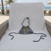 Kadın Plaj Giyim Boyundan Bağlamalı Desenli Bikini Üst BB2574