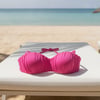 Kadın Plaj Giyim Boyundan Bağlamalı Koyu Pembe Renk Bikini Üst BB2548