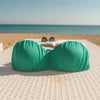 Kadın Plaj Giyim Boyundan Bağlamalı Yeşil Renk Bikini Üst BB2545