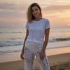Kadın Plaj Giyim Dantel Ekru Renk Pantolon BB2655