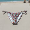 Kadın Plaj Giyim Desenli İpli Bikini Alt BB2583