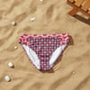 Kadın Plaj Giyim Gül Kurusu Çiçek Desenli Bikini Alt BB2561