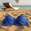 Kadın Plaj Giyim Koyu Mavi Renk Balenli Bikini Üst BB2551