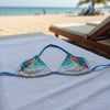 Kadın Plaj Giyim Mavi Renk Baskılı Bikini Üst BB2722