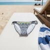 Kadın Plaj Giyim Siyah Desenli Bikini Alt BB2575