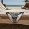 Kadın Plaj Giyim Siyah Desenli Bikini Alt BB2575
