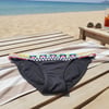 Kadın Plaj Giyim Siyah Renk Desenli Bikini Alt BB2565