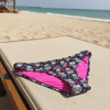 Kadın Plaj Giyim Siyah Renk Desenli Bikini Alt BB2564