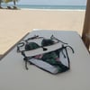 Kadın Plaj Giyim Yeşil Desenli Bikini Takım BB2637