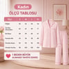 Kadın Siyah Renk Bohçalık Çeyizlik Kısa Kollu Pijama ve Şortlu 3'lü Pamuklu Pijama Takım BB2329