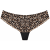 Kadın Tül Dantel Kumaş Siyah Leopar Desen Kapsız Desteksiz Transparan Sütyen ve Dantel String 2'li Takım Bedenler için Ayrı Ayrı Sepete Ekleyiniz BB2847