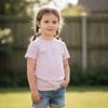 Kız Çocuk Baskılı Pembe Renk Tshirt CB1036