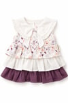 Bebezade Flowers Fırfır Elbise Mor